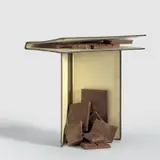 William Cordova, Untitled (lineage), 2008, Two reclaimed book covers and chocolate