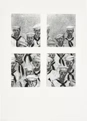 Richard Artschwager, Matrosen (Sailors), from Kölner Kunstmarkt 72, 1972, Screenprint, on Rives BFK paper, with full margins