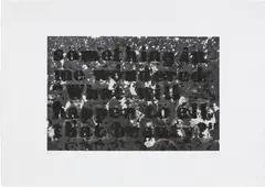 Glenn Ligon, Untitled (Crowd/The Fire Next Time), 2000, Screenprint with coal flocking, on Magnani Incisioni paper, with full margins