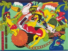 Peter Saul, Amboosh, 1975, Lithograph in colors, on Arjomari paper, the full sheet