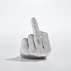 Artist’s Hand by Ai Weiwei, 2017, Cast urethane resin multiple with electroplated rhodium, contained in the original cardboard presentation box, sold Sep 2024