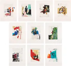 Arturo Herrera, Berlin Singers, 2010, The complete set of 10 etching and screenprints in colors with digital print and collage, on Rives BFK and Niyodo papers, with full margins