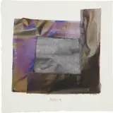 Larry Bell, Fraction #311, 1996, Mixed media collage with aluminum and silicon monoxide on wove paper