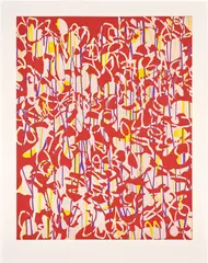 Amy Kao, Liminal #2, 2007, Linocut and screenprint in colors, on Magnani Incisione paper, with full margins