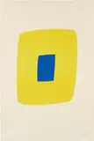 Ellsworth Kelly, Yellow with Dark Blue, from Suite of Twenty-Seven Color Lithographs (A. 15)