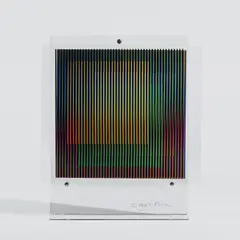 Chromointerference Manipulable by Carlos Cruz-Diez, 2011, Multiple comprising screenprint in colors, on manipulable Plexiglas, offered Sep 2024