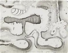 Carroll Dunham, At the Edge (K. A19), 1990, Etching, on Angoumois à la Main paper, the full sheet