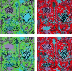 Mark Dean Veca, No Quarter, 2004, The complete set of four screenprints in colors with hand-coloring, on Arches paper, the full sheets