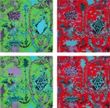 Mark Dean Veca, No Quarter, 2004, The complete set of four screenprints in colors with hand-coloring, on Arches paper, the full sheets