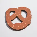 Claes Oldenburg, N.Y.C. Pretzel (A. & P. 250.5), 1994, Screenprint in colors, on brown laser-cut three-ply corrugated cardboard