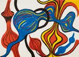 Alexander Calder, Les Oignons (Onions; Galactic System), 1976, Lithograph in colors, on Arches paper, the full sheet