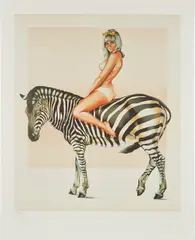 Zebra (H. 88) by Mel Ramos, 1979, Lithograph in colors, on Somerset paper, with full margins, offered Sep 2024