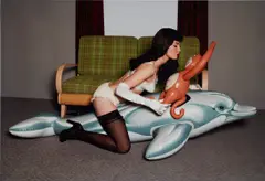 Jeff Koons, Untitled (Girl with Dolphin and Monkey), 2006, Chromogenic print in colors, on Fujicolor Crystal Archive paper, the full sheet