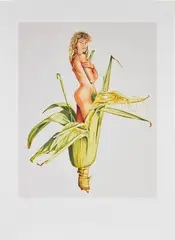 Korn Kween (H. pp. 66-67) by Mel Ramos, 1998, Lithograph and screenprint in colors, on wove paper, with full margins, offered Sep 2024