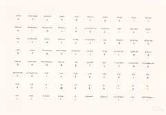 Paul Chan, (Sexual Healing/Shift for Harassment), from Alternumerics, 2001, Screenprint, on Legion Stonehenge paper, with full margins