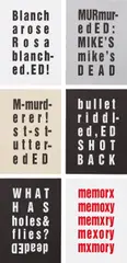 The Ed Prints by Kay Rosen, 1992, The complete set of six prints including four lithographs and two lithographs with screenprint some in colors, on Magnan, offered Sep 2024