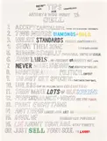 William Powhida, Tips For Artists Who Want To Sell (new and unimproved), 2010, Screenprint in colors, on Rives BFK paper, with full margins
