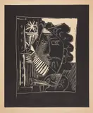 Le Peintre à la palette (The Painter with the Palette) (Bl. 1153, Ba. 1342) by Pablo Picasso, 1963, Linocut, on Arches paper, with full margins, sold Oct 2024