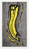 Roy Lichtenstein, Yellow Brushstroke (G. 1250, C. 209), 1985, Photo-etching in colors, on Rives BFK paper, with full margins