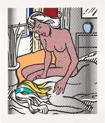 Roy Lichtenstein, Two Nudes, from Nudes Series (C. 284), 1994, Relief print in colors, on Rives BFK paper, with full margins