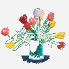 Tom Wesselmann, Birthday Bouquet (W.P.I. E09), 1988-90, Alkyd oil in colors, on cut out steel relief