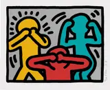 Keith Haring, Pop Shop III: one plate (L. p. 145), 1989, Screenprint in colors, on wove paper, with full margins