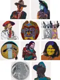 Cowboys and Indians (F. & S. 377-386) by Andy Warhol, 1986, The complete set of 10 screenprints in colors, on Lenox Museum Board, the full sheets, sold Oct 2024