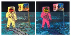 Andy Warhol, Moonwalk (F. & S. 404 & 405), 1987, The complete set of two screenprints in colors, on Lenox Museum Board, the full sheets