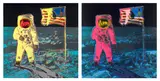 Moonwalk (F. & S. 404 & 405) by Andy Warhol, 1987, The complete set of two screenprints in colors, on Lenox Museum Board, the full sheets, sold Oct 2024