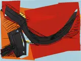 Hammer and Sickle: one plate (see F. & S. 163) by Andy Warhol, 1977, Screenprint in colors, on thin light blue wove paper, the full sheet, sold Oct 2024
