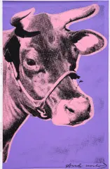 Cow (F. & S. 12A) by Andy Warhol, 1976, Screenprint in colors, on wallpaper, the full sheet, sold Oct 2024