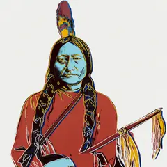 Andy Warhol, Sitting Bull (see F. & S. 376), 1986, Screenprint in colors, on Lenox Museum Board, the full sheet