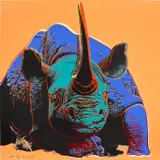Black Rhinoceros, from Endangered Species (F. & S. 301) by Andy Warhol, 1983, Screenprint in colours, on Lenox Museum Board, the full sheet, sold Oct 2024