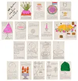 Andy Warhol, Wild Raspberries (F. & S. IV.126A-143A), 1959, The complete artist's book of 18 offset lithographs, 10 with hand-coloring and some with applied gold leaf or trim, Piglet a double plate, on laid paper, the full sheets, bound (as issued) in the original pink hand-colored paper-covered cardboard cover, recipes by Suzie Frankfurt, with original fuchsia tissue overlays