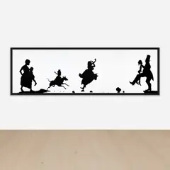 Kara Walker, The Means to An End... A Shadow Drama in Five Acts (L. P. p. 216, fig. 85), 1995, The complete set of five etching and aquatints, on Somerset Satin paper, the full sheets