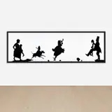 Kara Walker, The Means to An End... A Shadow Drama in Five Acts (L. P. p. 216, fig. 85), 1995, The complete set of five etching and aquatints, on Somerset Satin paper, the full sheets