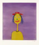 George Condo, Clown, 1989, Etching and aquatint in colors, on Hahnemühle paper, with full margins