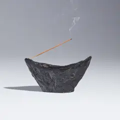 Little Boat by Rashid Johnson, 2022, Cast bronze multiple with black patinated ink, contained in the original foam-lined wooden box, sold Oct 2024