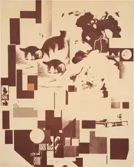 Kurt Schwitters, Merz 3. Merz Mappe. Erste Mappe des Merzverlages: plate 5 (O. & S. 1194.6, S. p. 88), 1923, Lithograph in colors with collage, on wove paper, the full sheet