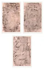 Christopher Wool, Three Women (Dark I, II, III), from Door Cycle, 2006, The complete set of three monumental screenprints in colors, on Saunders Watercolor paper, with full margins
