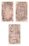 Christopher Wool, Three Women (Dark I, II, III), from Door Cycle, 2006, The complete set of three monumental screenprints in colors, on Saunders Watercolor paper, with full margins