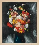 Maurice de Vlaminck, Vase de fleurs (Vase of Flowers) (W. app. 19b), 1950, Etching with pochoir in colors, on Arches paper, with margins