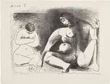 Pablo Picasso, Deux femmes accroupies (Two Women Crouching) (Bl. 790, M. 274), 1956, Lithograph, on Arches paper, with full margins