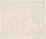 Pablo Picasso, Le Viol II (The Rape II), plate 30 from La Suite Vollard (Bl. 180, Ba. 338), 1933, Etching, on laid Montval paper with the Montgolfier watermark, with full margins