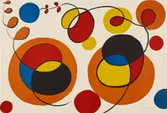 Alexander Calder, Overlapping, 1973, Lithograph in colors, on wove paper, the full sheet