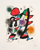 Lithographs III: plate 8 (M. 1119, see C. bks 230) by Joan Miró, 1977, Lithograph in colors, on Arches paper, with full margins, sold Oct 2024