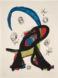 Bon Cop... De Lluna (Good Shot... Of the Moon) (M. 1181) by Joan Miró, 1979, Lithograph in colors, on Arches paper, with full margins, sold Oct 2024