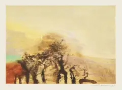 Untitled (Å. 339) by Zao Wou-ki, 1989, Etching and aquatint in colors, on Rives BFK paper, with full margins, sold Oct 2024