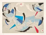 Marino Marini, Spartaco, from An American Portrait 1776-1976, Volume 2 (G. A184), 1975, Etching and aquatint in colors, on Arches paper, with full margins, accompanied by the original paper folder