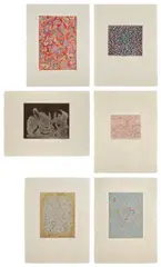 Mark Tobey, Homage to Tobey, 1974, The complete set of six etchings and lithographs in colors, on Japan nacre paper, with title page, justification, and text by John Canaday, contained in the original paper folios with printed titles, all contained in the original light blue cloth covered portfolio